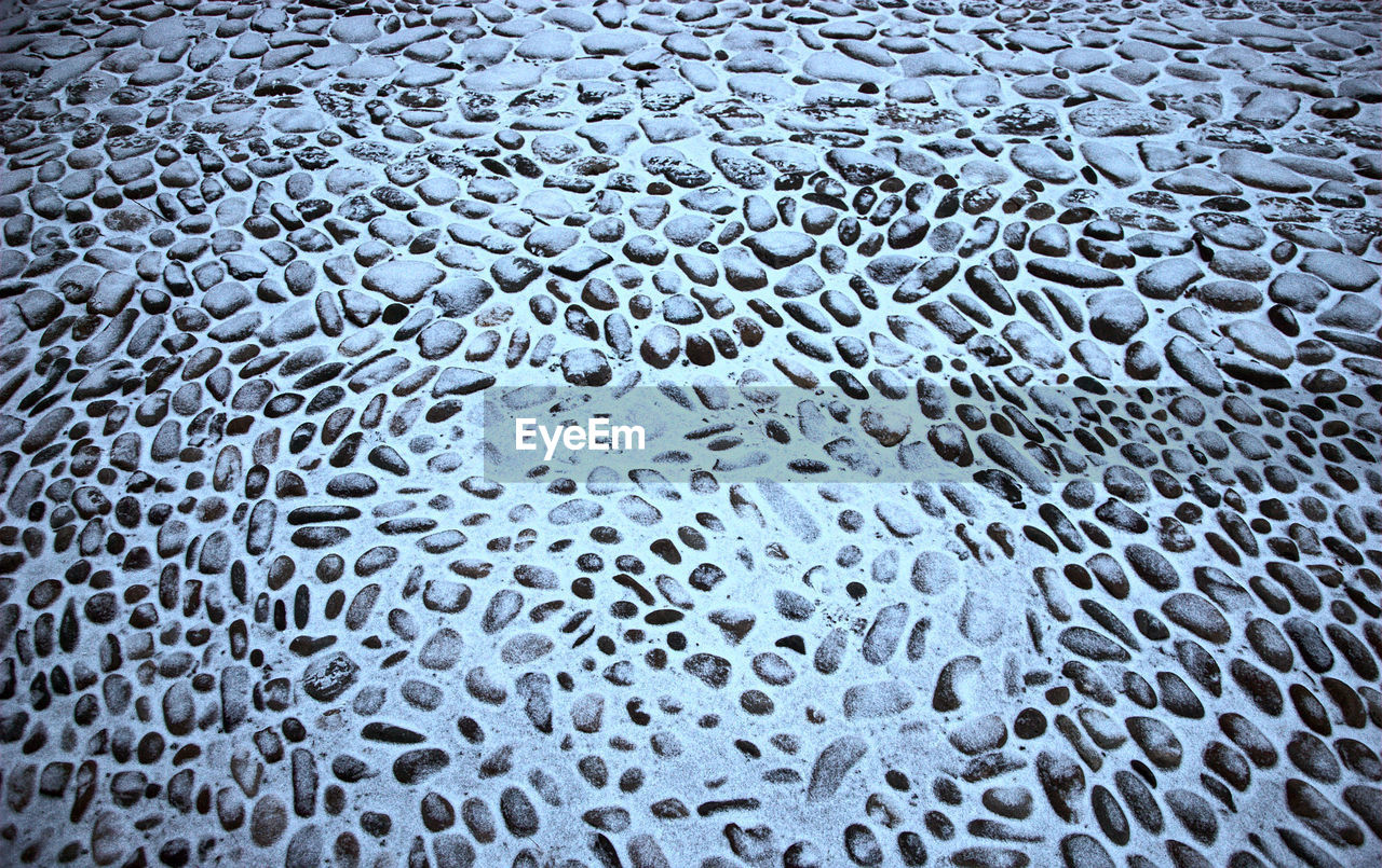 FULL FRAME SHOT OF RAINDROPS ON SEA SHORE