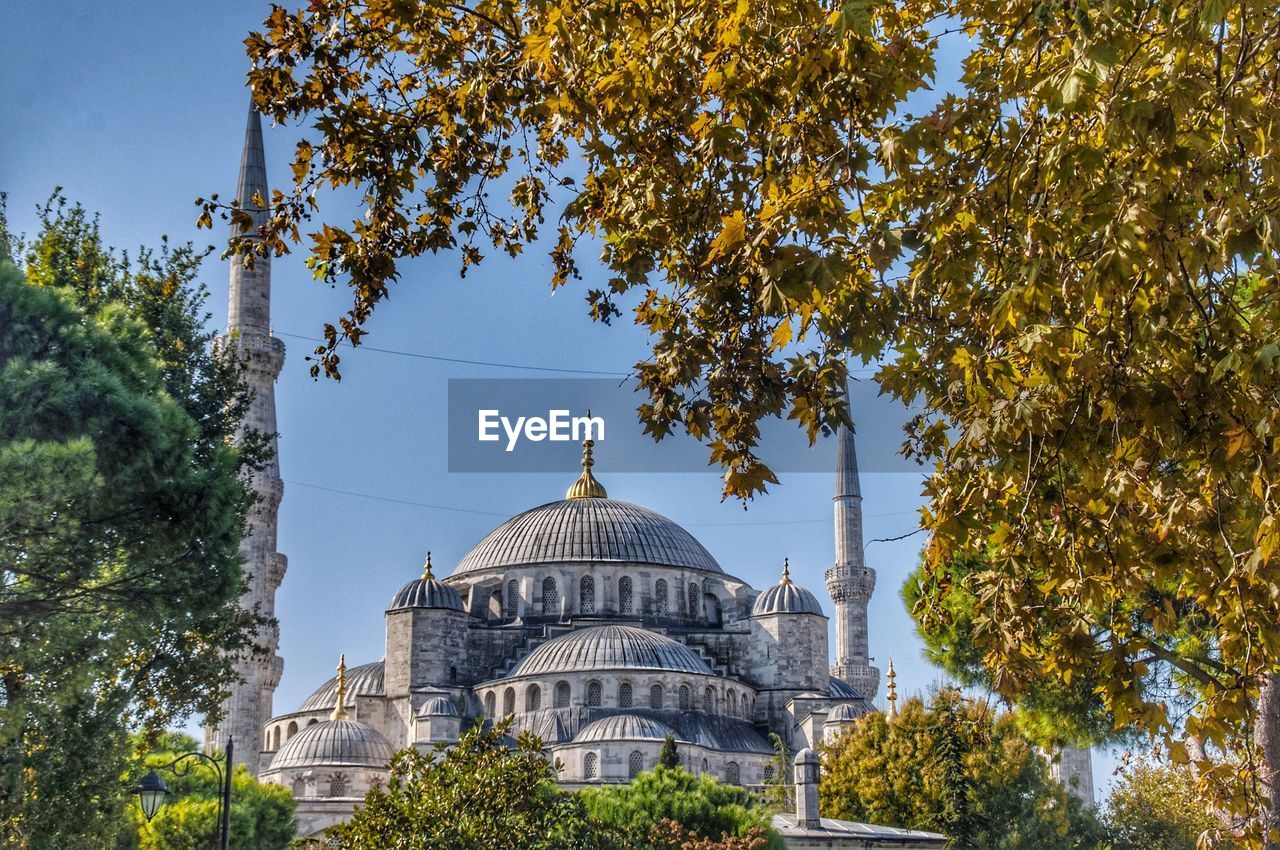 View of blue mosque against the sky