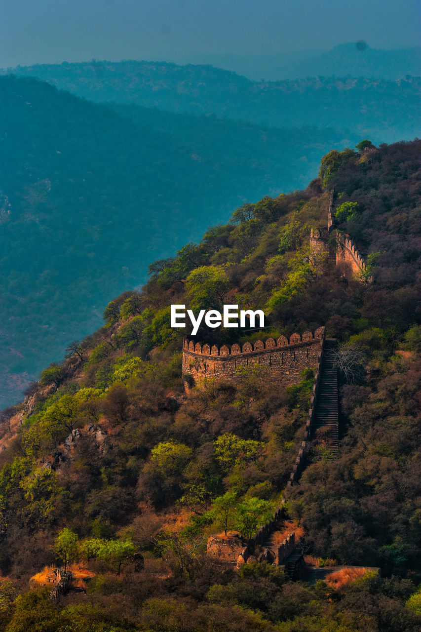 VIEW OF CASTLE ON MOUNTAIN