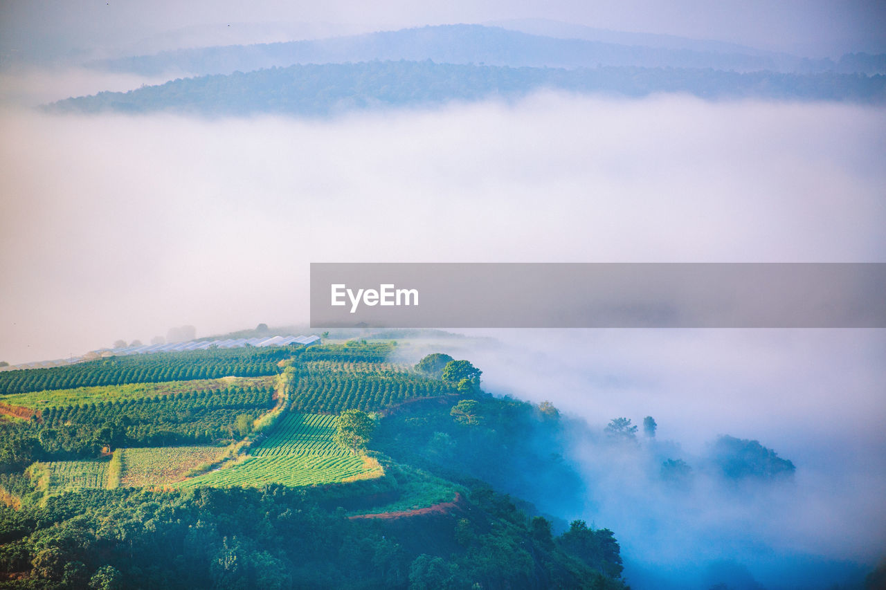 Aerial view of landscape against sky