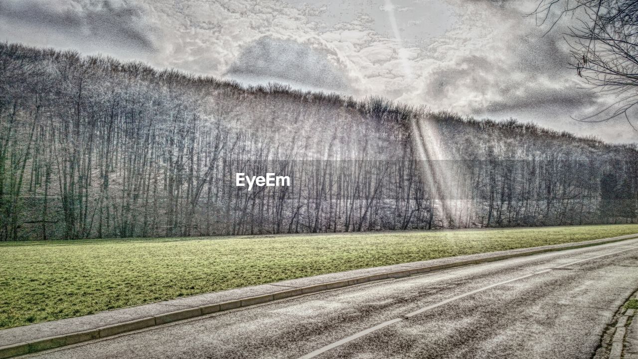 VIEW OF ROAD IN FIELD