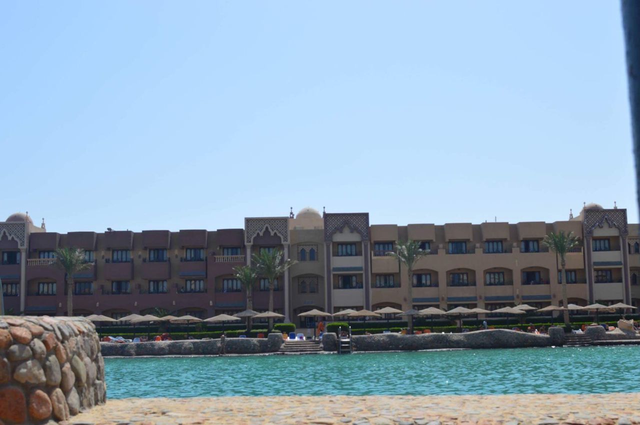 VIEW OF BUILDINGS AGAINST CLEAR SKY