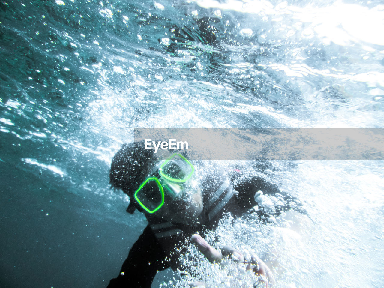 Man snorkeling in sea