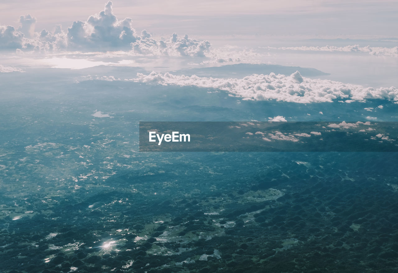 AERIAL VIEW OF SEA AND SKY