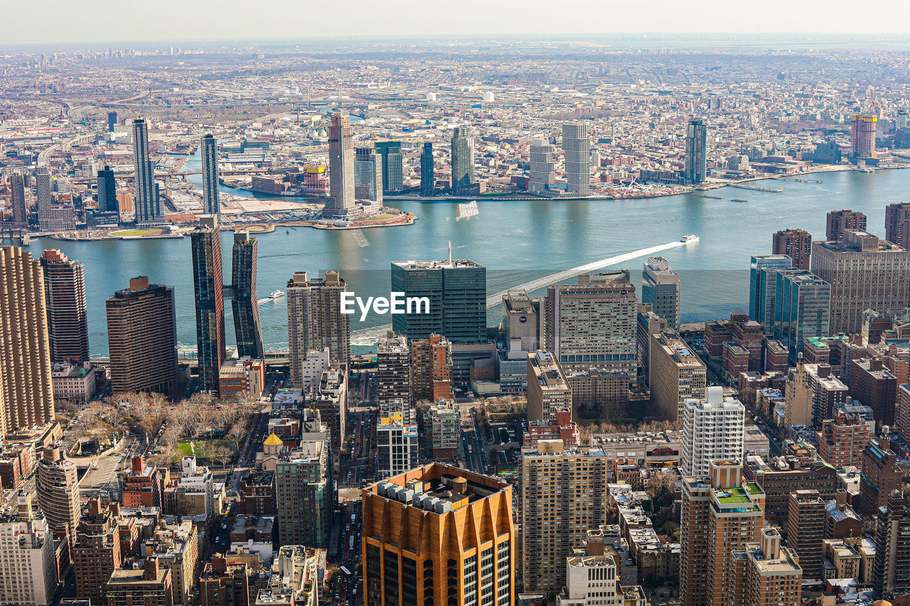 The dramatic view from the top of empire state building.