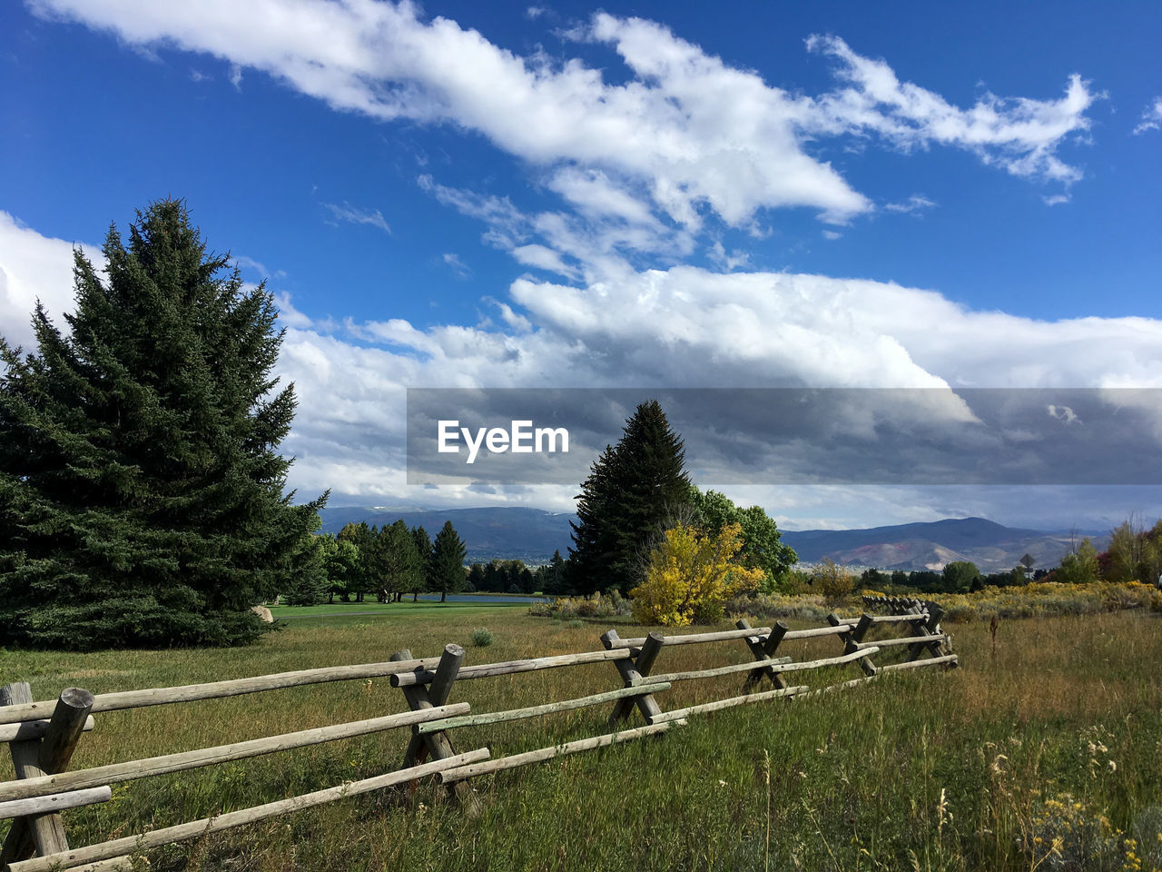 Scenic view of field against sky. wasatch mountain state park golf course 