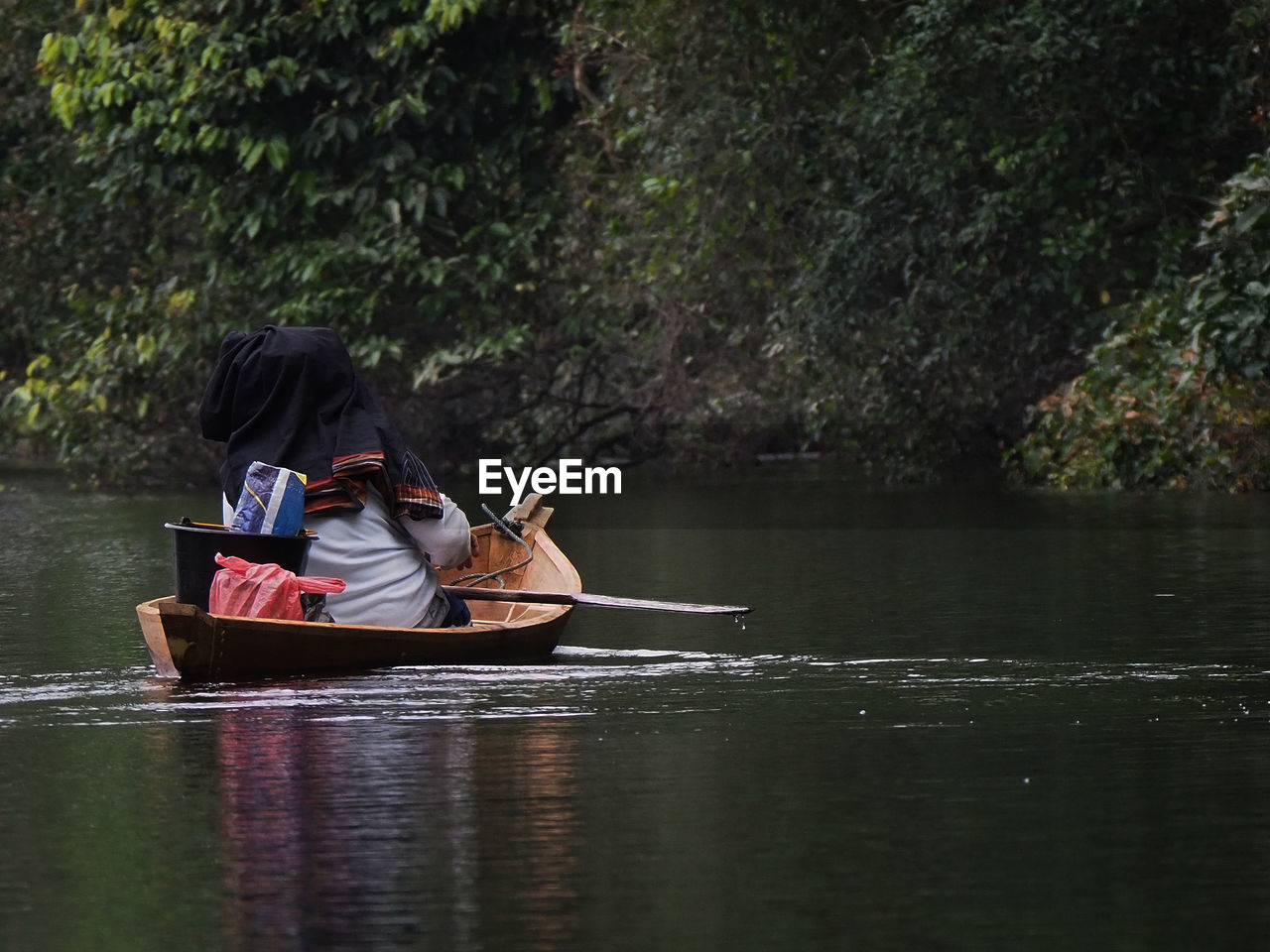 Traditional fishermen in the indonesian kampar river