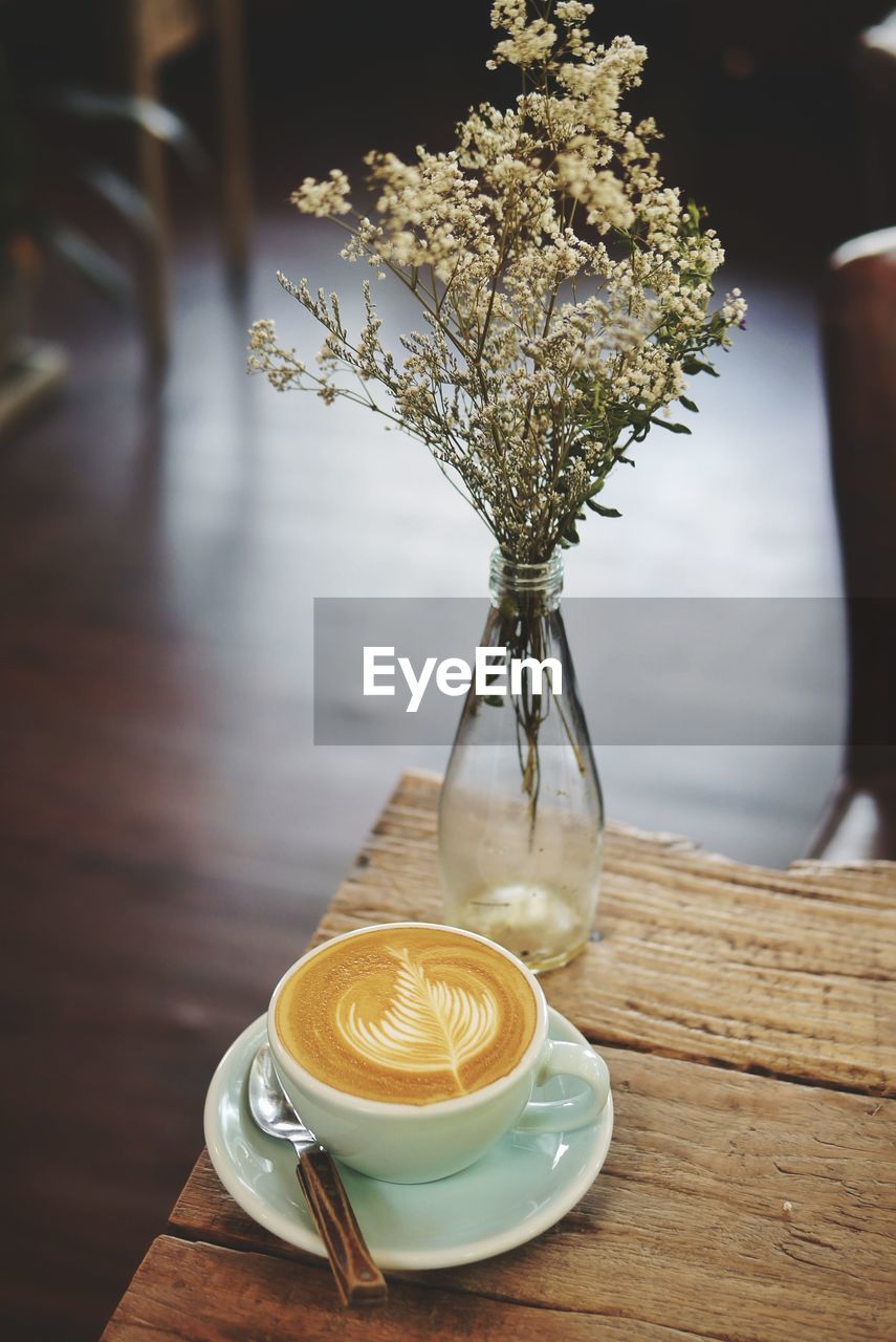 Close-up of coffee on table