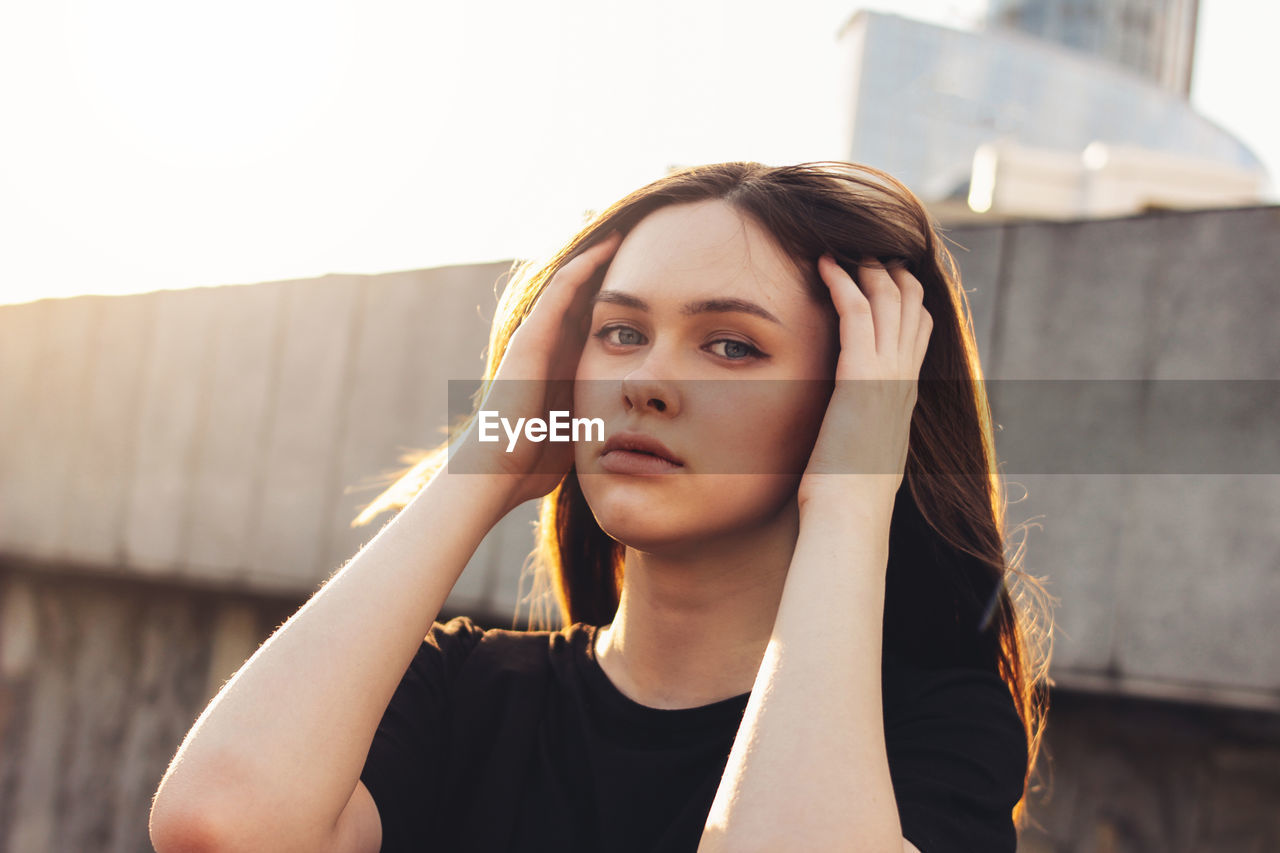 Portrait of beautiful young woman