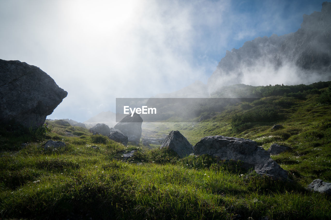 Scenic view of mountains