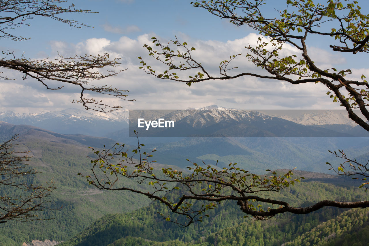 SCENIC VIEW OF MOUNTAIN RANGE AGAINST SKY