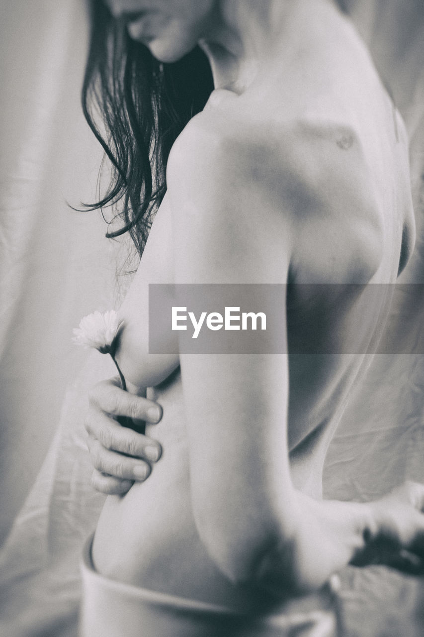 white, adult, black and white, one person, women, monochrome photography, monochrome, person, female, black, young adult, close-up, indoors, underwear, hand, lifestyles, semi-dress, clothing, muscular build, portrait, photo shoot