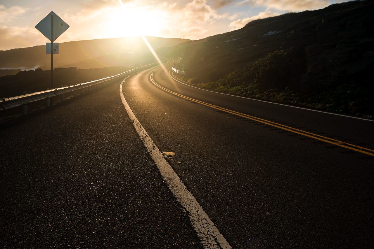 Road passing through mountains