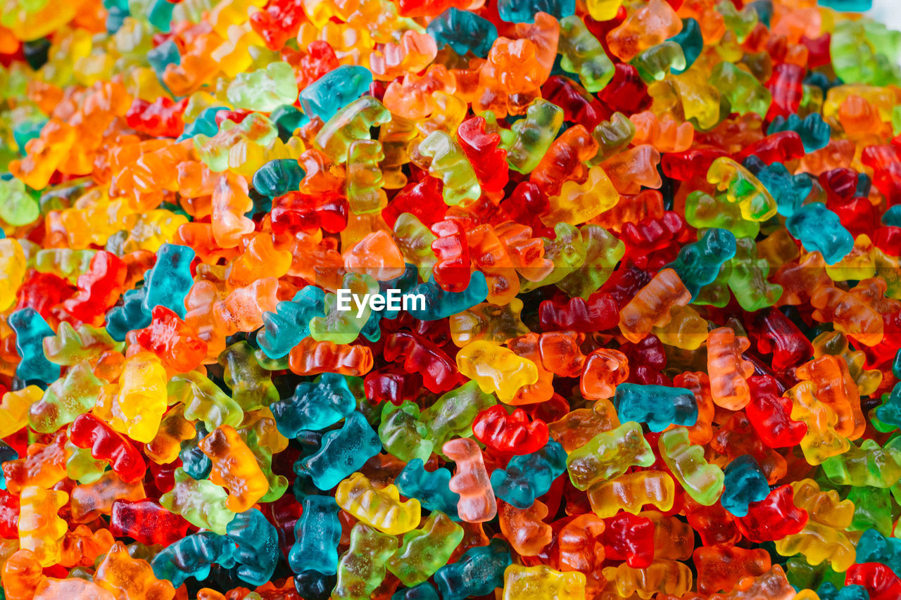 Full frame shot of gummy bears