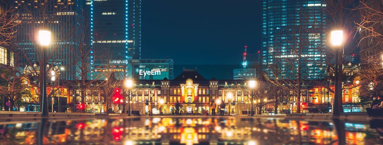 Night view of tokyo station, 
tokyo, japan