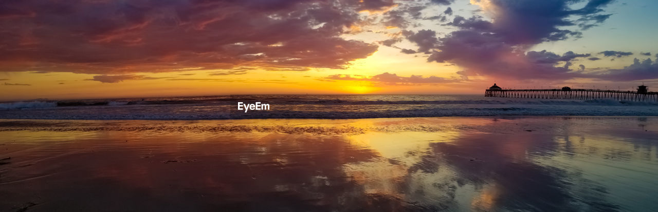 SCENIC VIEW OF SEA DURING SUNSET
