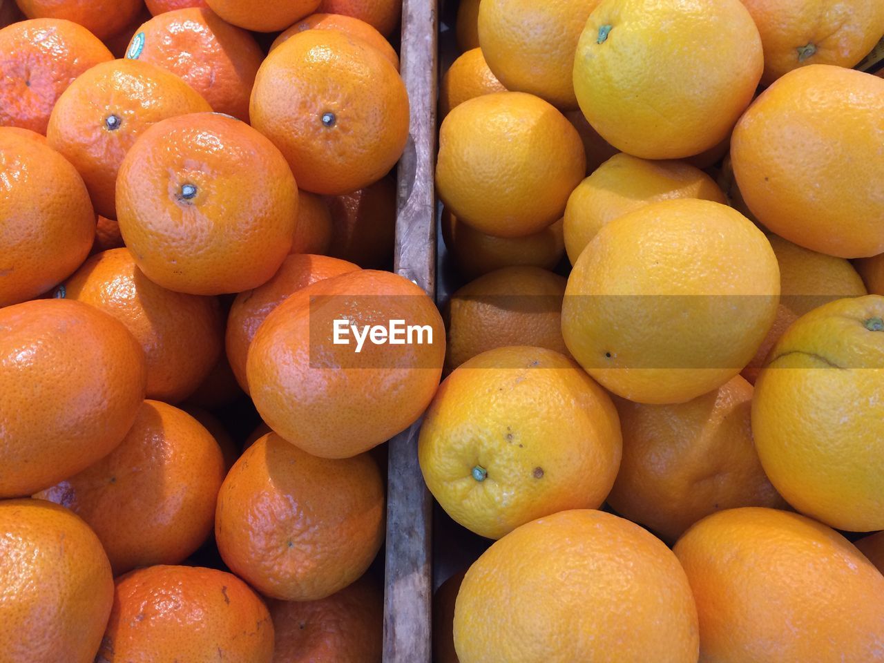 Full frame shot of oranges in market