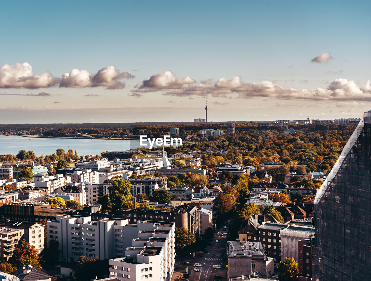 HIGH ANGLE VIEW OF CITY BUILDINGS