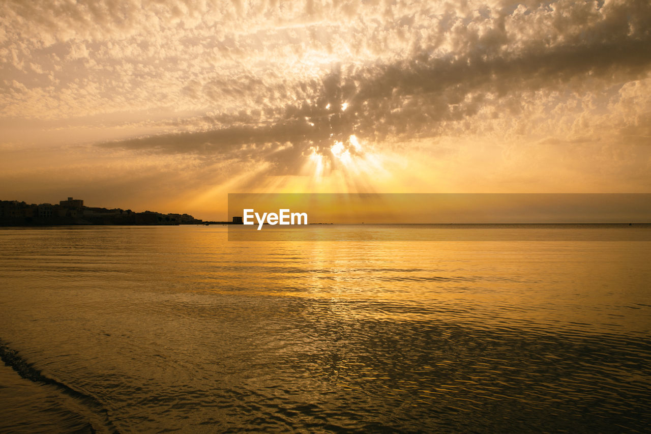 SCENIC VIEW OF SEA DURING SUNSET