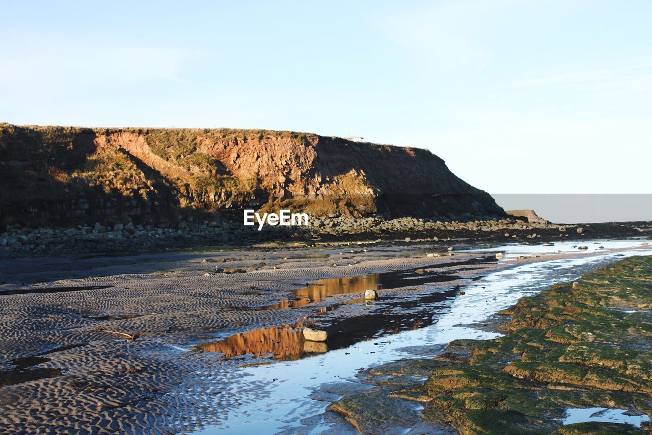 Scenic landscape against clear sky