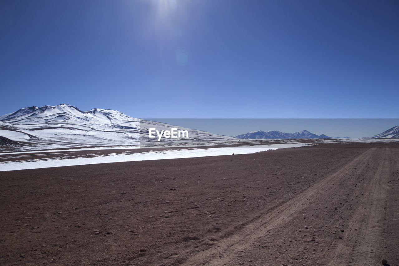 Scenic view of snowcapped mountain against sky