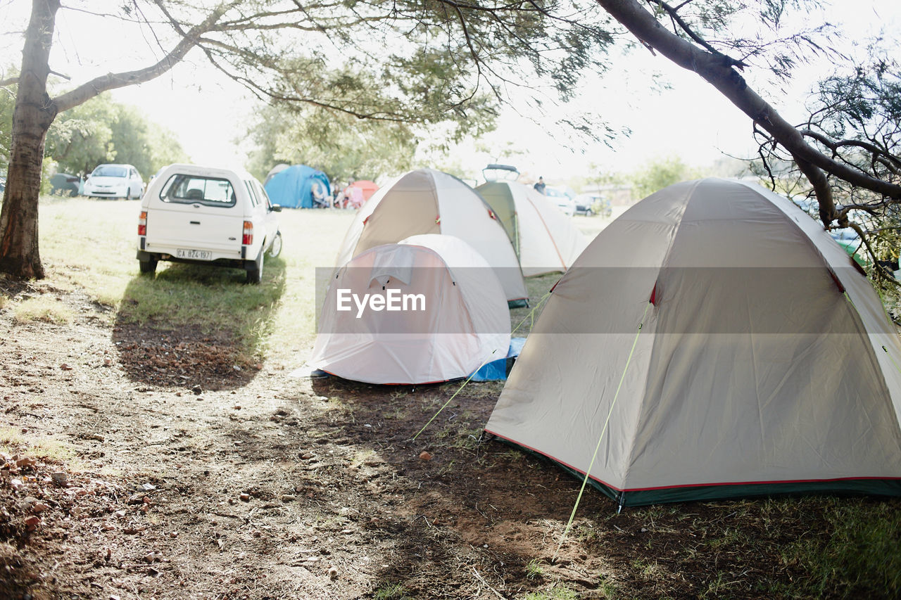 VIEW OF TENT IN PARK