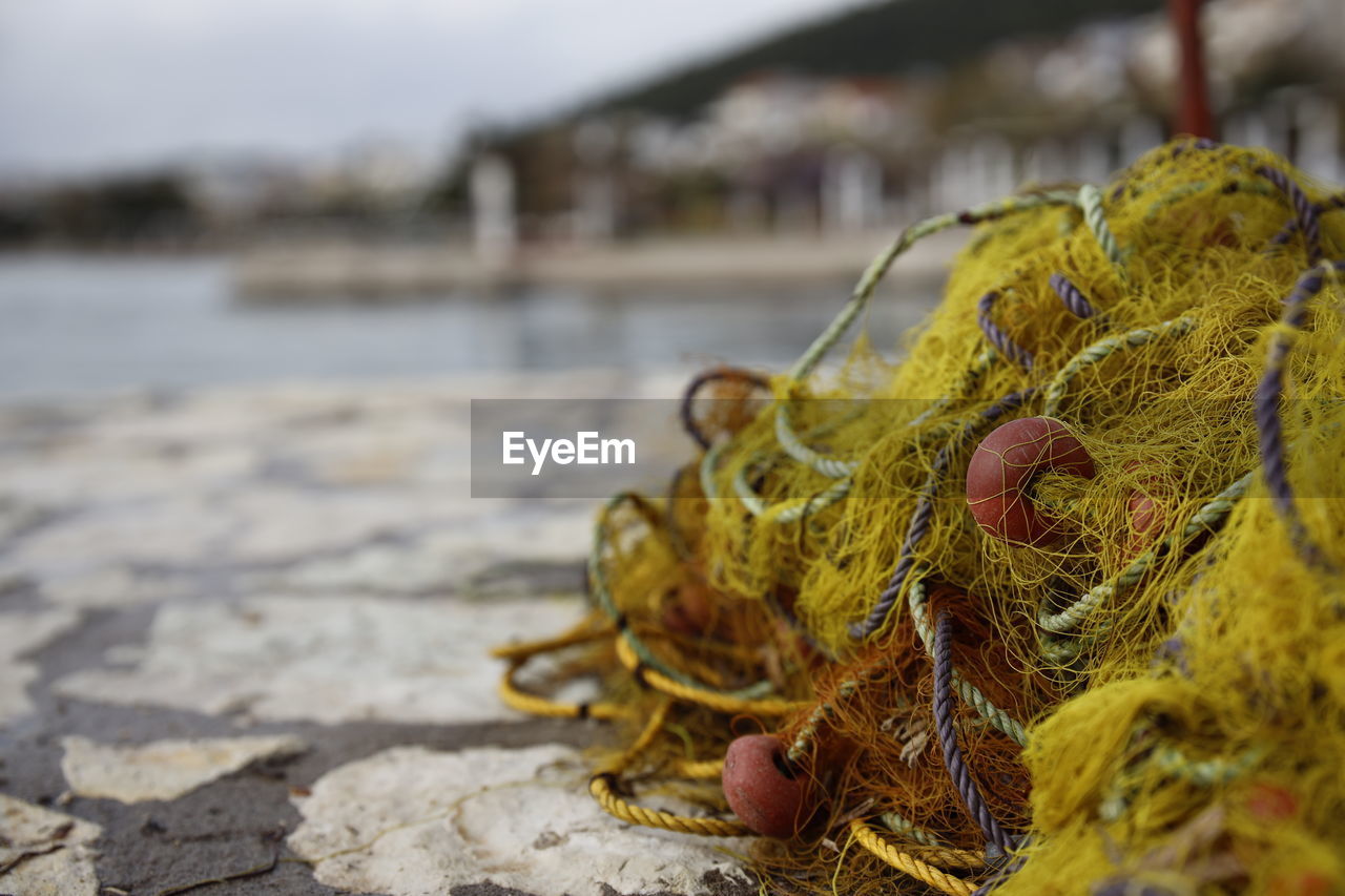 Close-up of fishing-net