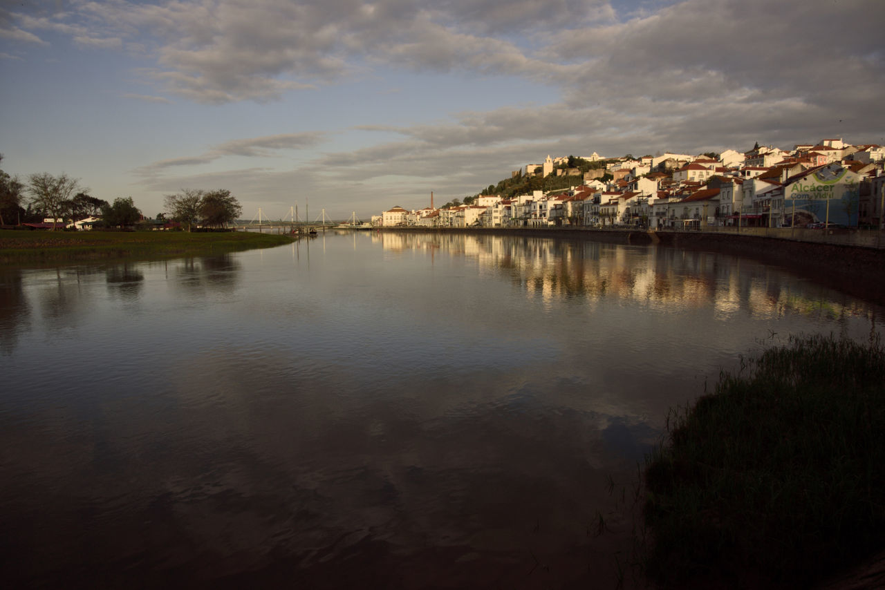 Scenic view of river against sky