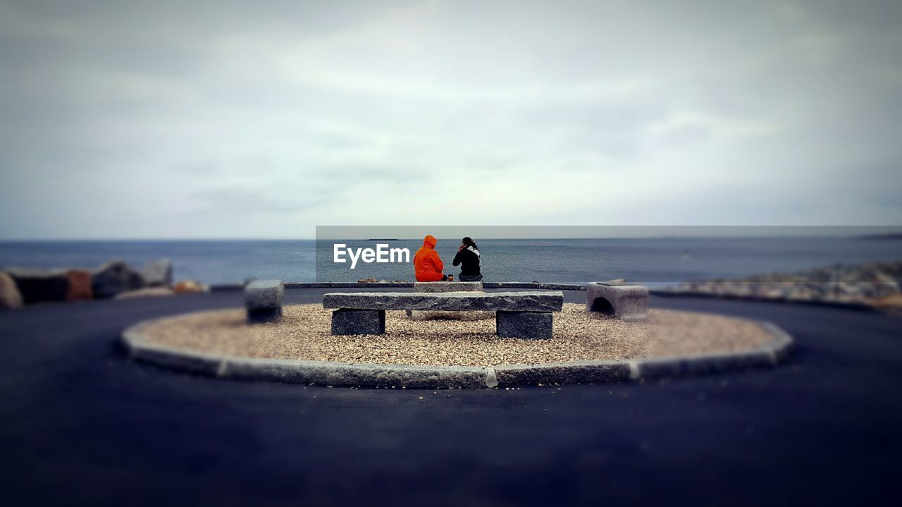 VIEW OF SEA AGAINST CLOUDY SKY