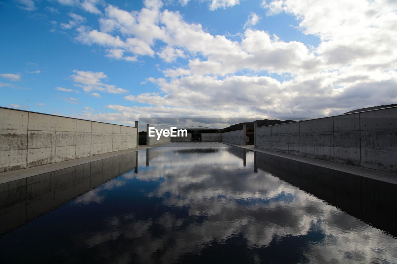 Bridge over river against sky