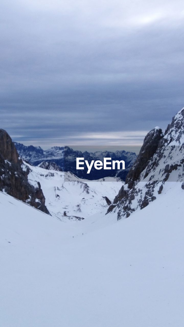 SNOW COVERED MOUNTAIN AGAINST SKY