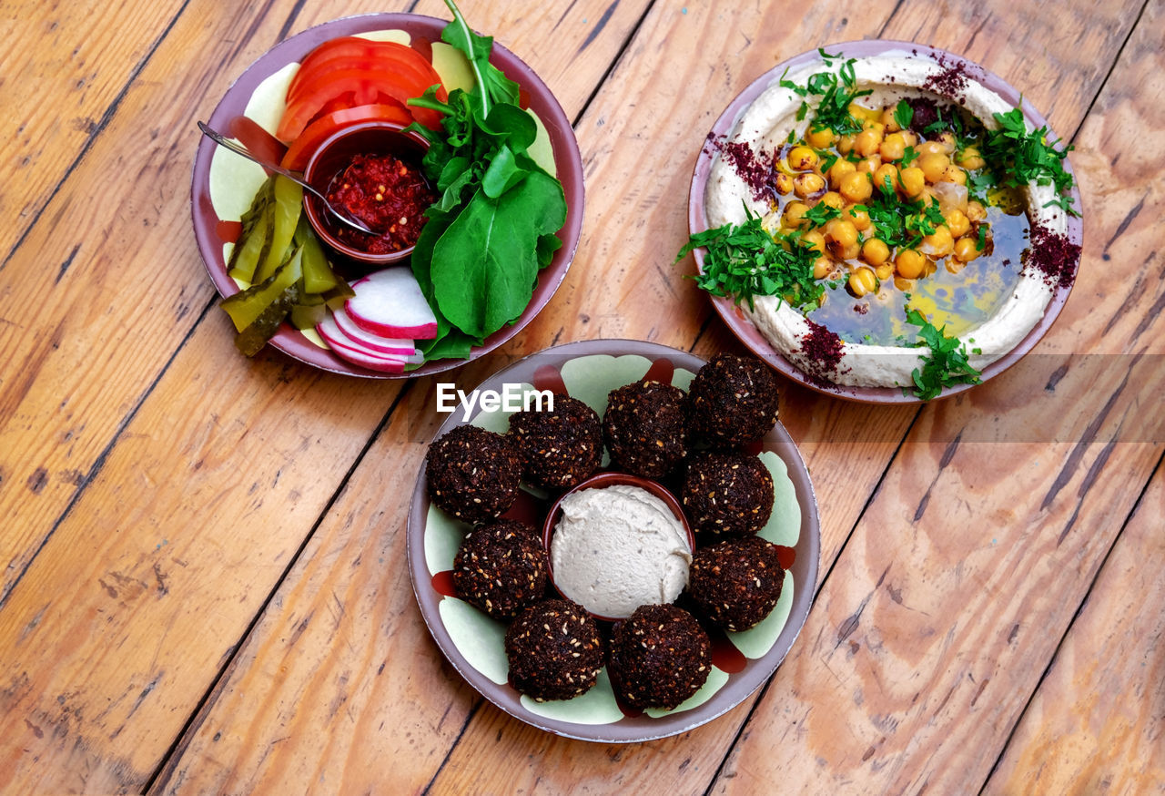 directly above shot of food in bowl on table