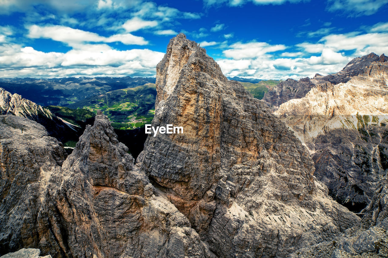 PANORAMIC VIEW OF ROCK FORMATIONS AGAINST SKY