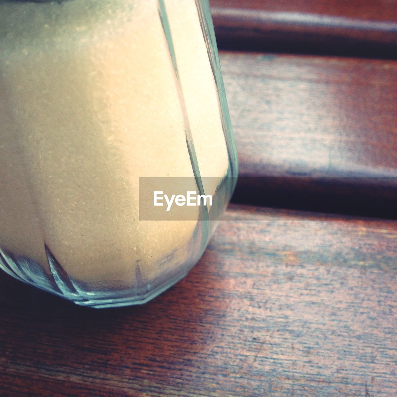 Close-up of a container of sugar