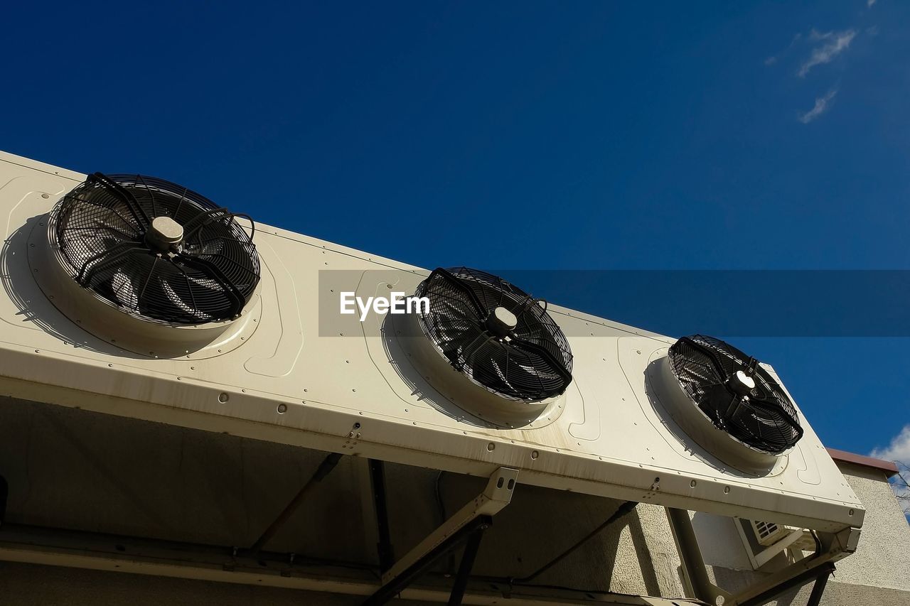 Industrial air conditioning system on the wall outdoors