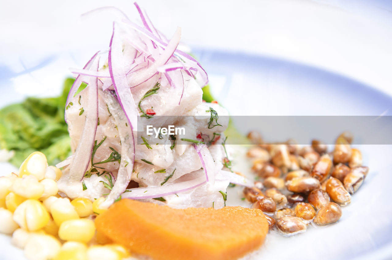 close-up of salad in plate