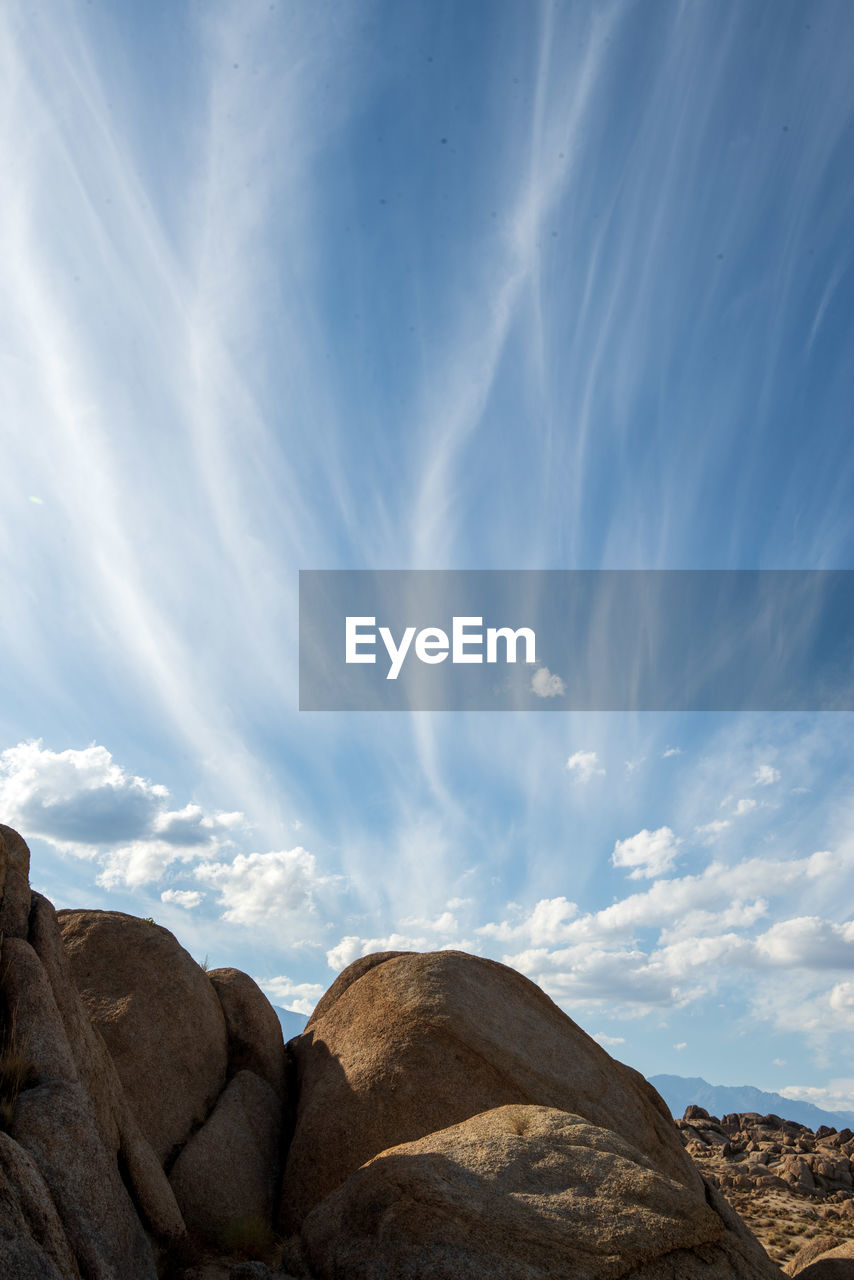 Low angle view of mountain against sky