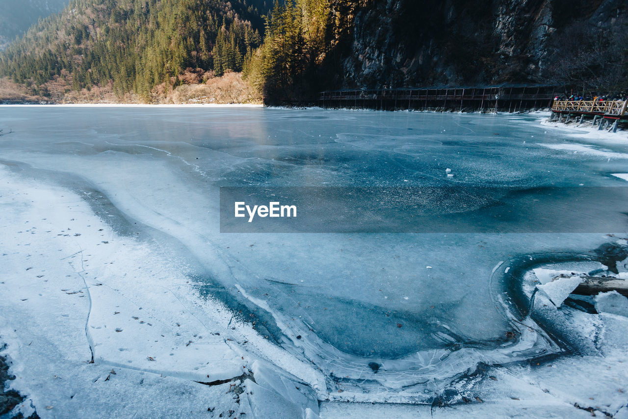 SCENIC VIEW OF FROZEN LAKE