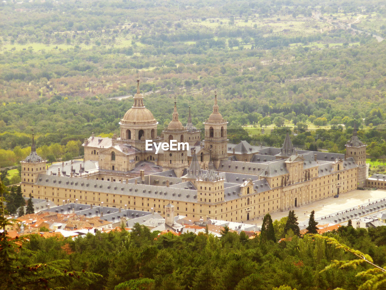 High angle view of el escorial