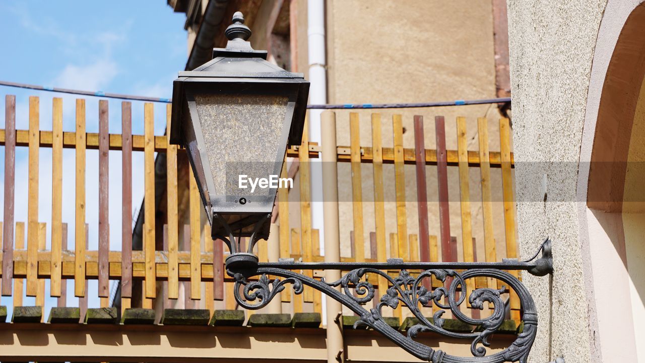 Close-up of railing