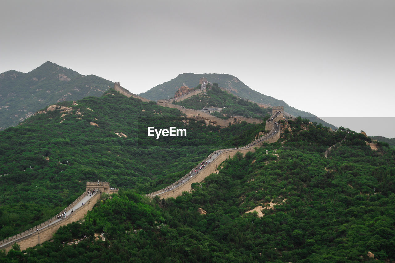 Scenic view of mountains against clear sky