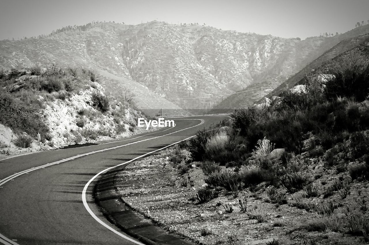 Road passing through mountain