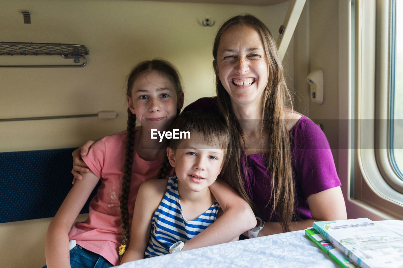 Family on the train