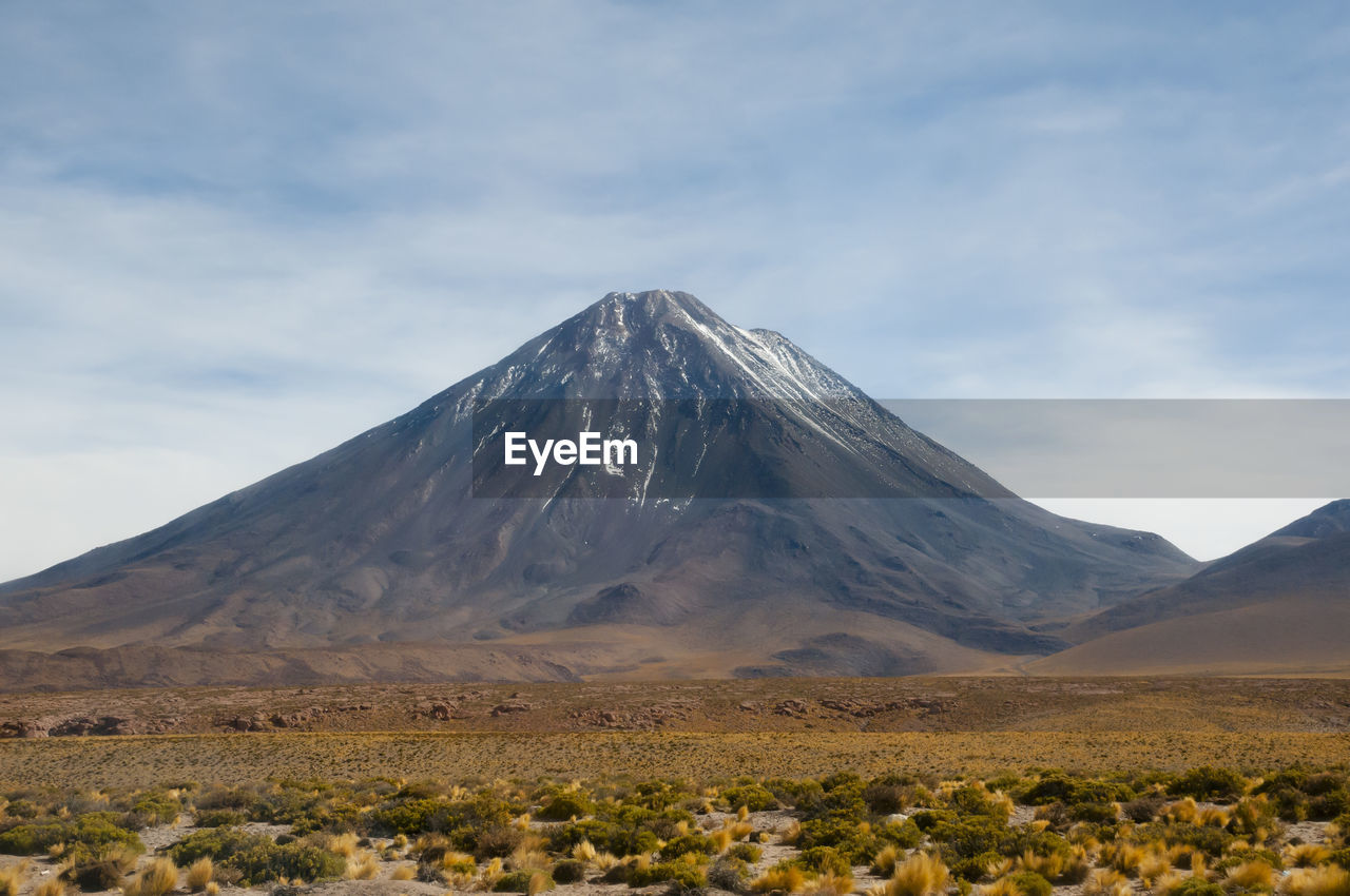 Scenic view of mountain against sky