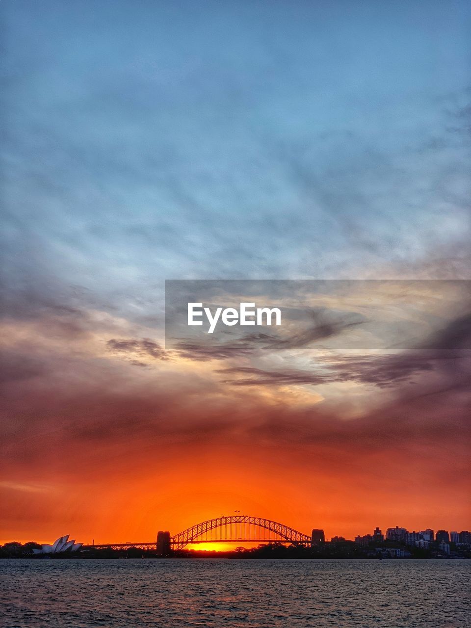 Bridge over river against sky during sunset