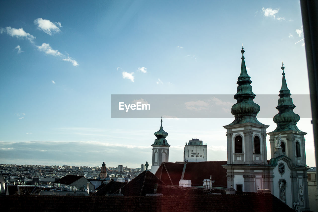 Church against cloudy sky