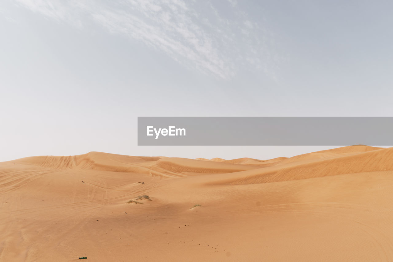 Scenic view of desert against sky