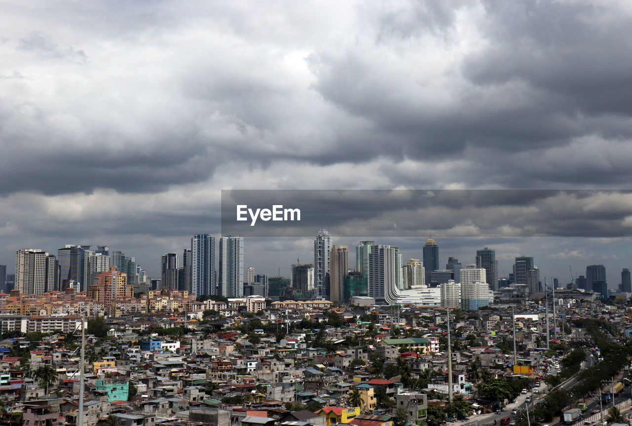 High angle view of cityscape