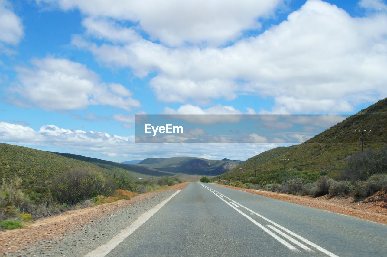 EMPTY ROAD ALONG LANDSCAPE