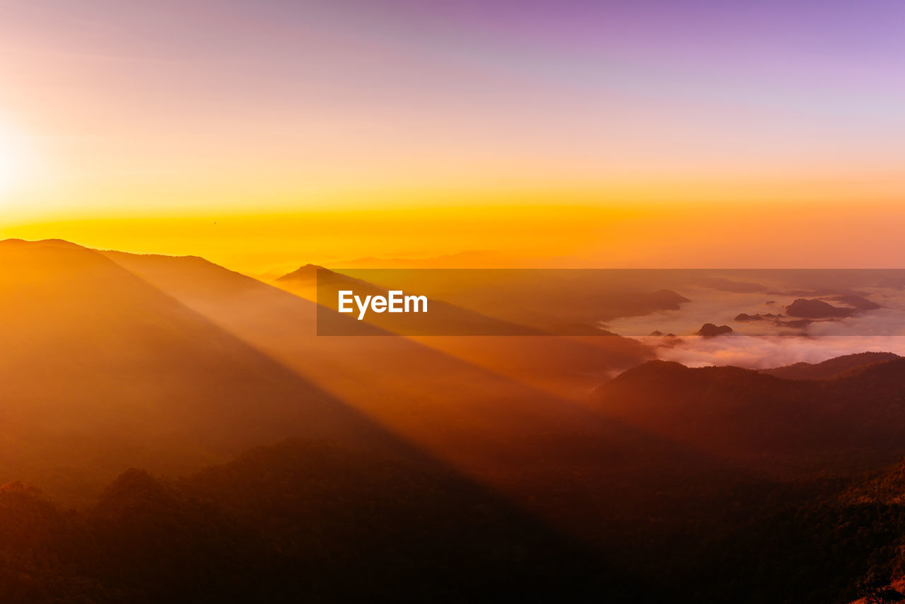 SCENIC VIEW OF LANDSCAPE DURING SUNSET